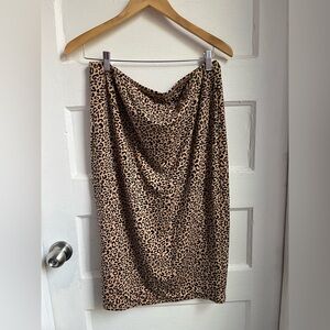 Storq leopard print The Classic Pencil maternity skirt size L/XL
